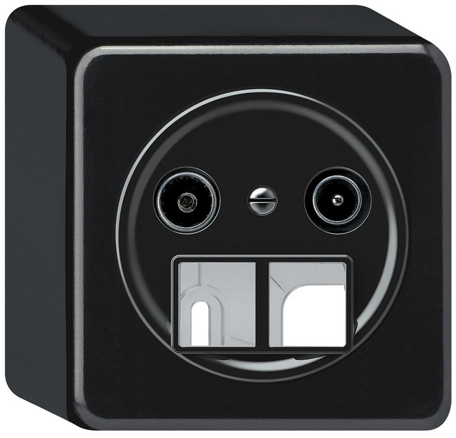 Prise multimédia AP TV-R origin prise de passage 11dB 2.7dB noir