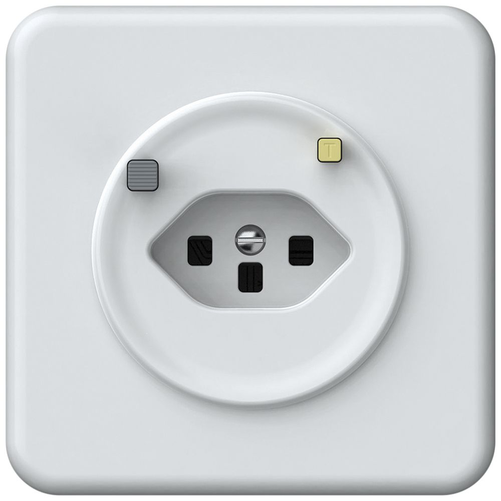 Prise FI ENC origin 1×type 23 30mA 16A 230V 92×92mm blanc