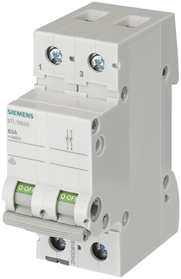 Interrupteur AMD Siemens SENTRON 5TL1, 32A/440V 2L 2F, 2UM