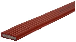 Câble plat Woertz Power 5×2.5 mm² PVC rouge Eca