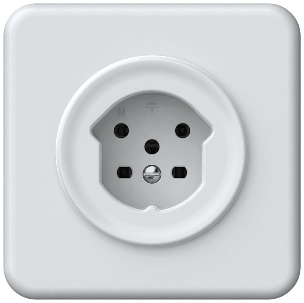 UP-Steckdose origin 1×Typ 15 10A 230V 92×92mm weiss