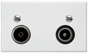 Presa d'antenna INS FLF R-TV 14dB di passaggio bianco