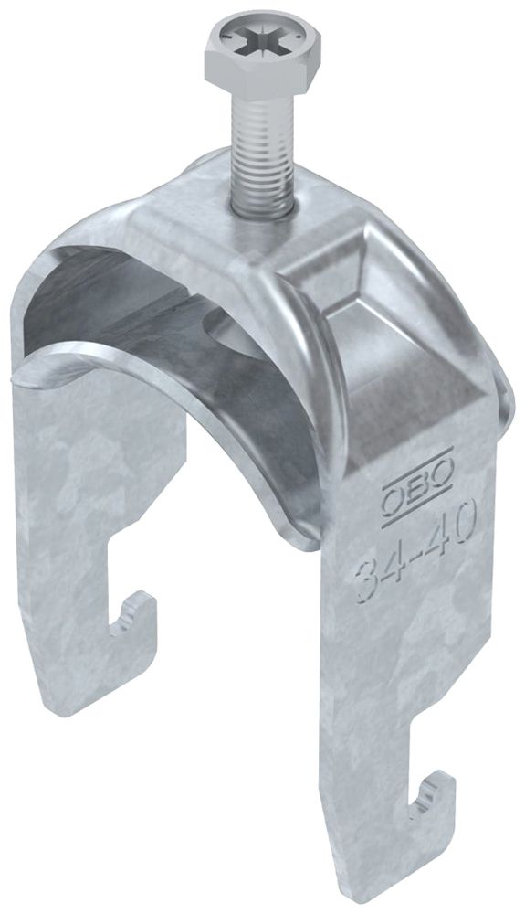 Fixation rapide BET 2056 pied à U métal 34…40mm 1×câble acier Zn-ch-im