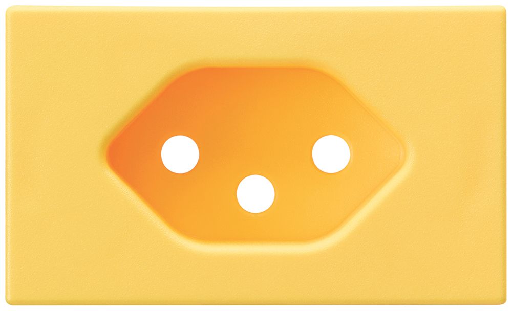 Frontteil Hager 1×Typ 13 FLF gelb mit Rastfeder mit Schraubklemmen