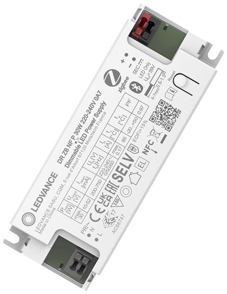 Alimentation LED LEDVANCE 30W 10…52V 200…750mA VAR 118.2×45×25mm