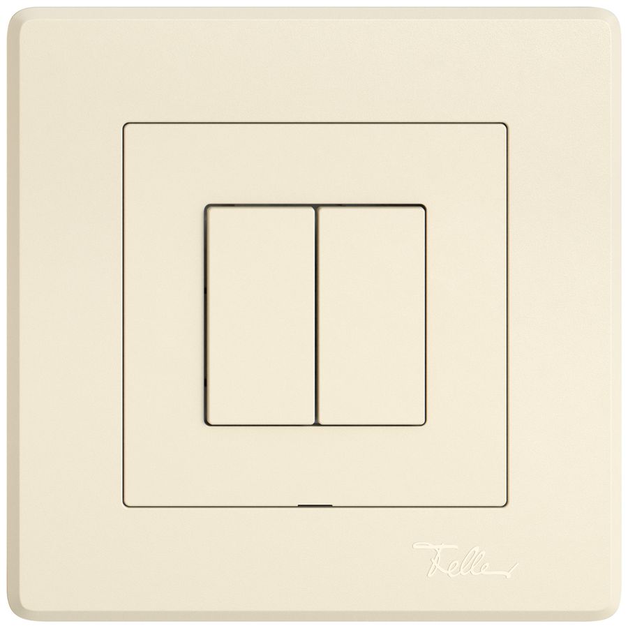 Interrupteur à pouss.ENC EDIZIO.liv Wiser SNAPFIX® 2 canaux 2 touches WLAN cr