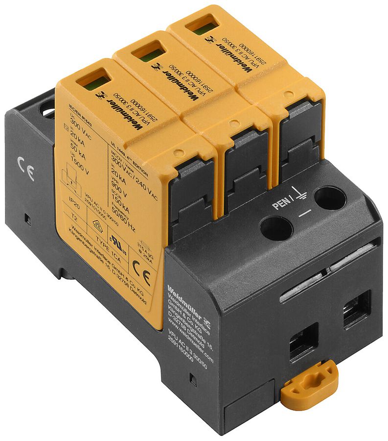Überspannungsableiter WM VPU AC II F 3 300/40 3P 230V 35mm² 3TE