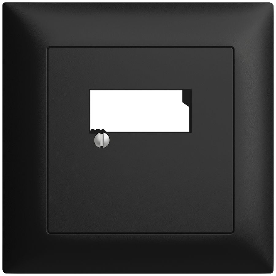 UP-Frontset EDIZIOdue schwarz 88×88mm 2×RJ45