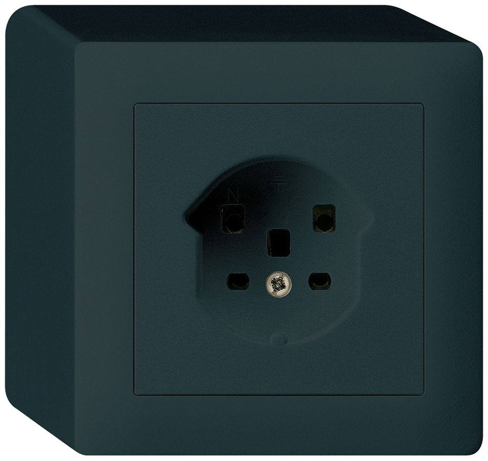 AP-Steckdose kallysto T25 schwarz Schraubklemme