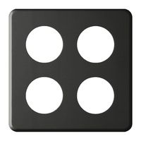 Placca di copertura 2×2 4×43mm nero