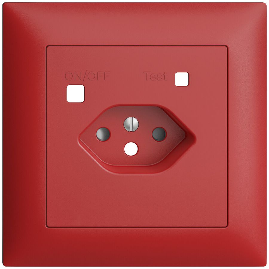 Frontset EDIZIOdue zu FI-Steckdose FMI, T13, shutter, berry