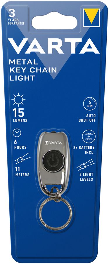 LED-Schlüsselanhänger VARTA Metal Key Chain Light 2×CR2016