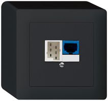 Boîte DSL AP 1×RJ45/1×T+T noir