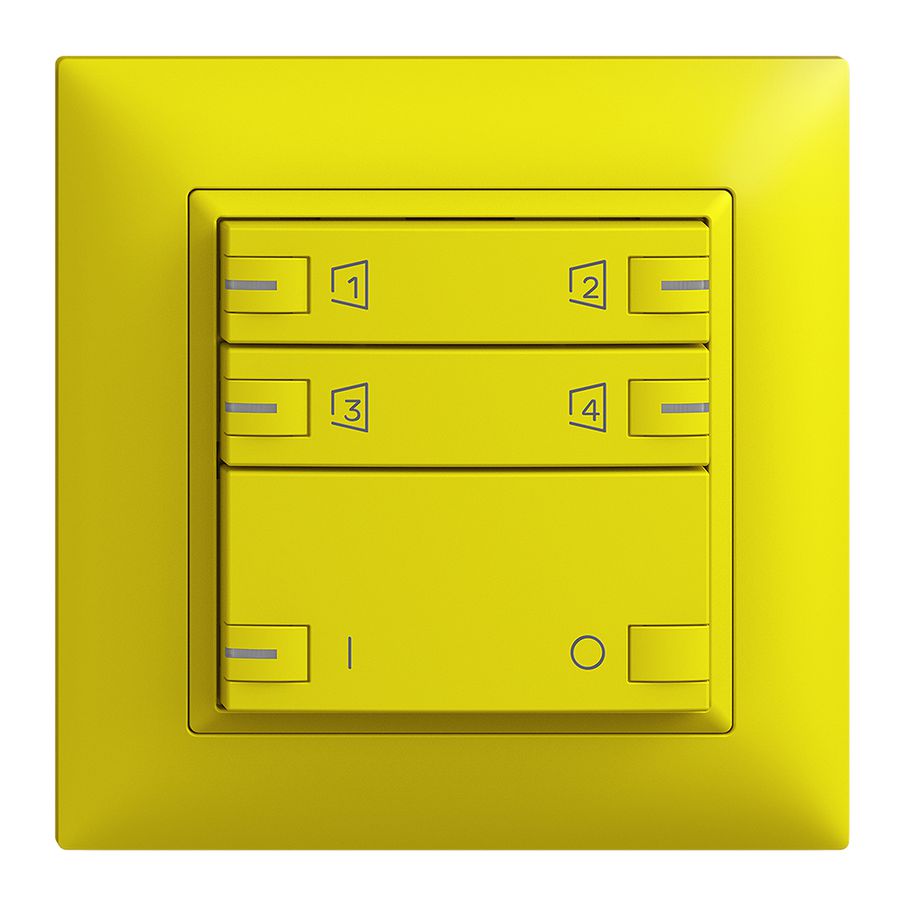 Kit de montage ENC Edue zeptrionAIR, WLAN ON/OFF LED-RGB, 2×touche, 2×comm.lem