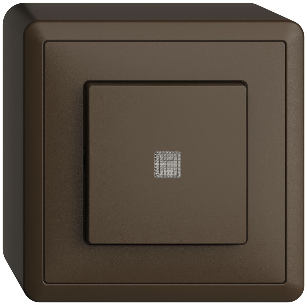 Poussoir AP EDIZIOdue LED jaune ARL coffee