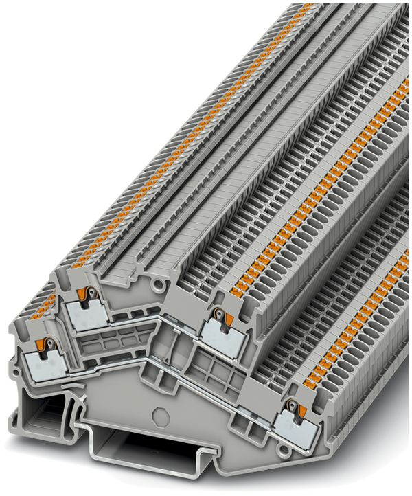 Borne 2 étages 0.14…1.5mm² gris con.Push-in PTTBS 1.5/S