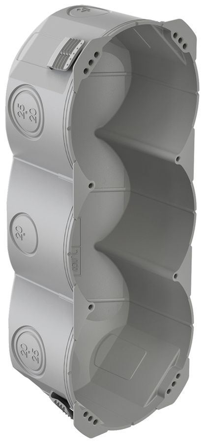 Hohlwanddose HSB D83 Basic 3×1 203×83×65mm GDP 850°C grau