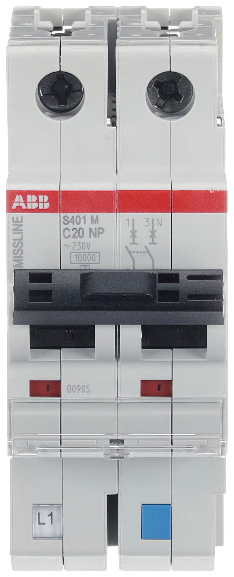 Leitungsschutzschalter SMISSLINE TP S 2×20A C 10kA NP