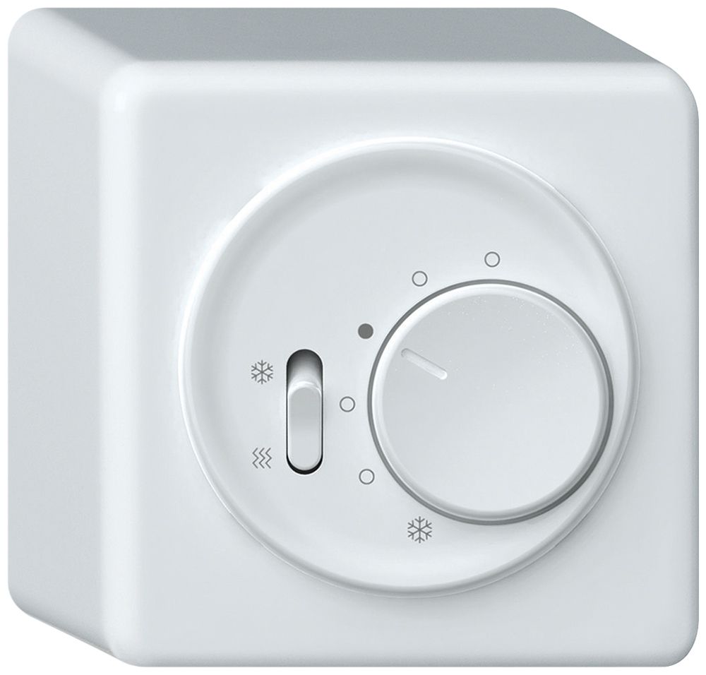 Termostato ambiente AP origin interr.caldo/freddo 230VAC 5…30°C 10A bianco