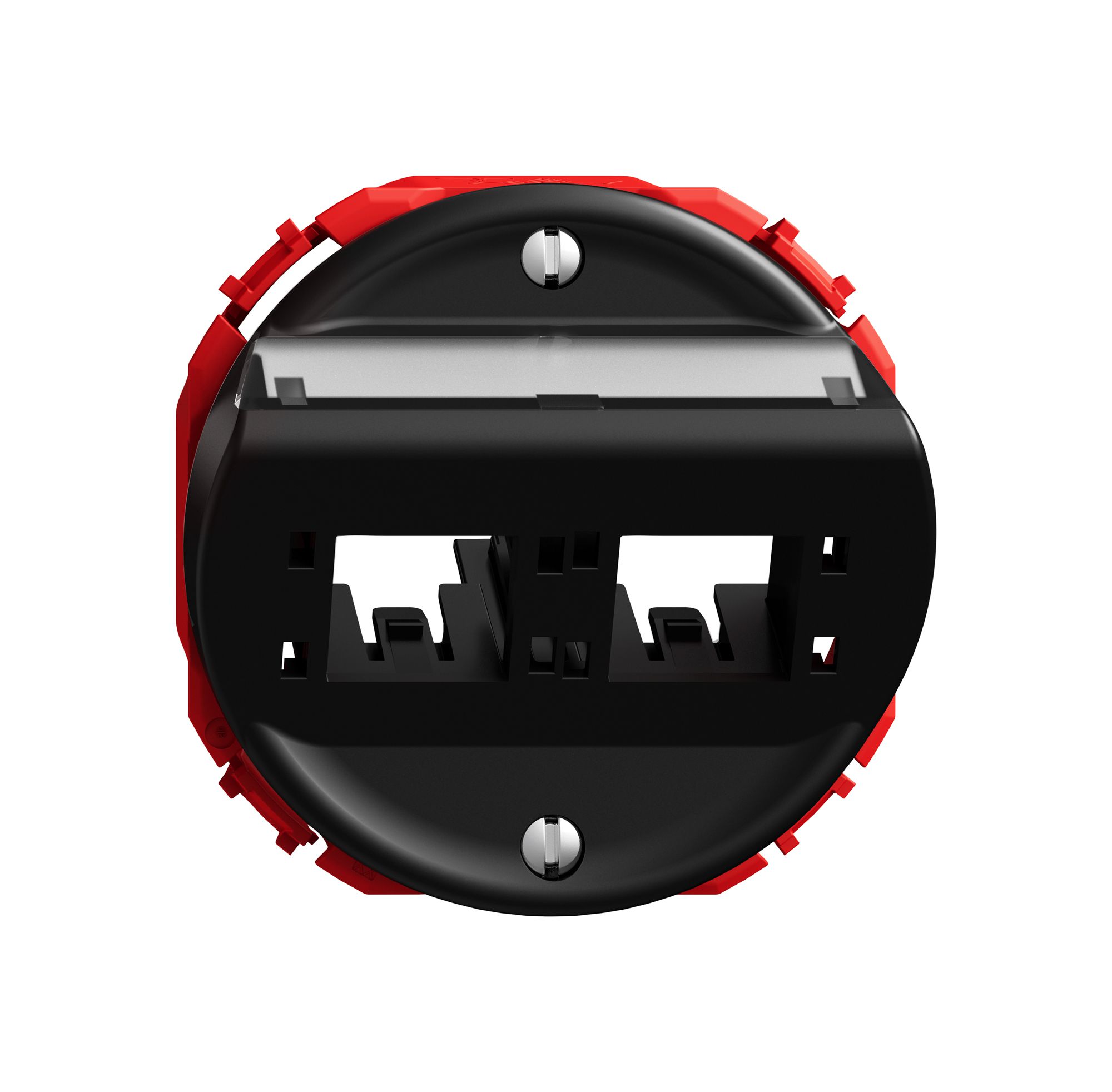 Montageset STANDARDdue SNAPFIX® für freenet Kat.6A Adapter schräg 2× sz