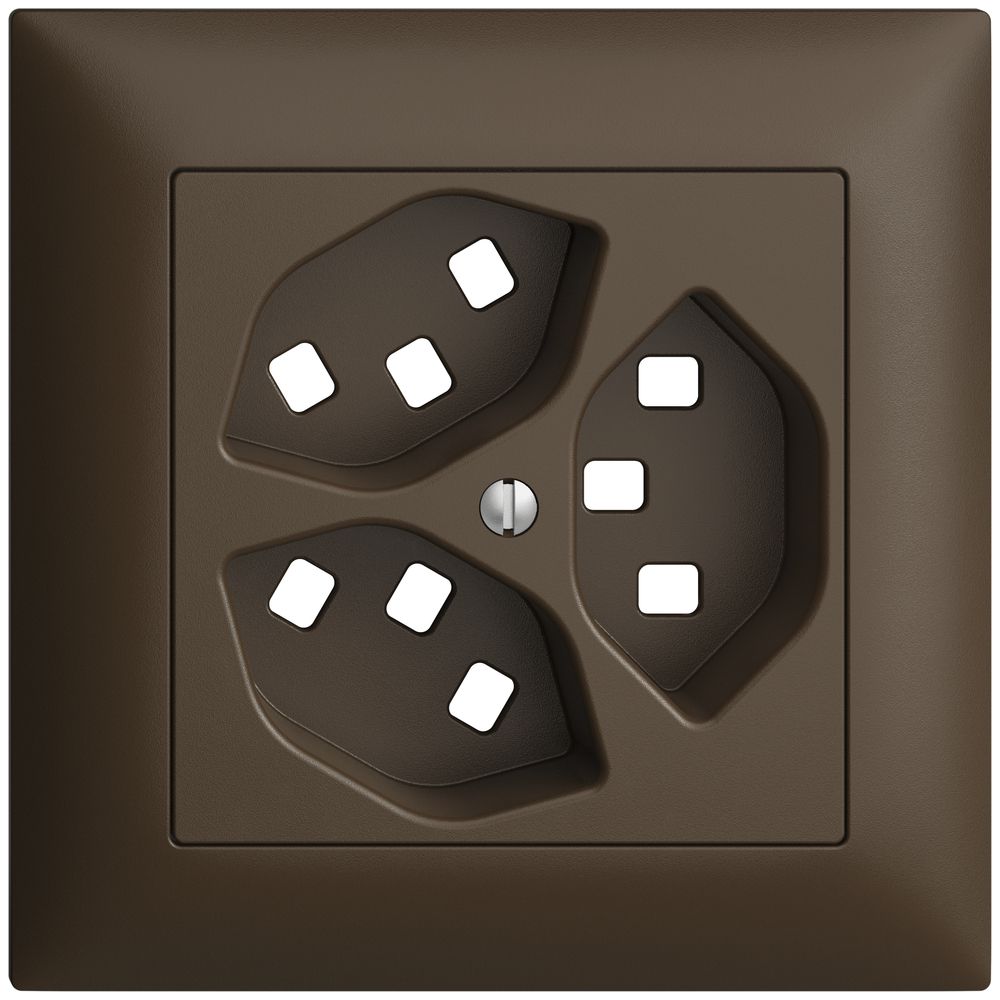 UP-Frontset EDIZIOdue coffee 88×88mm 3×T23