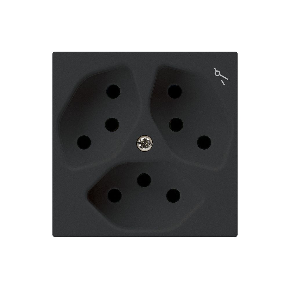 UP-Steckdose kallysto 3×T13 schwarz mit Kinderschutz