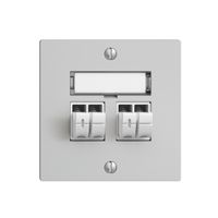 Presa audio Push Type EDIZIOdue F, 2×, kit di dicitura, grigio chiaro