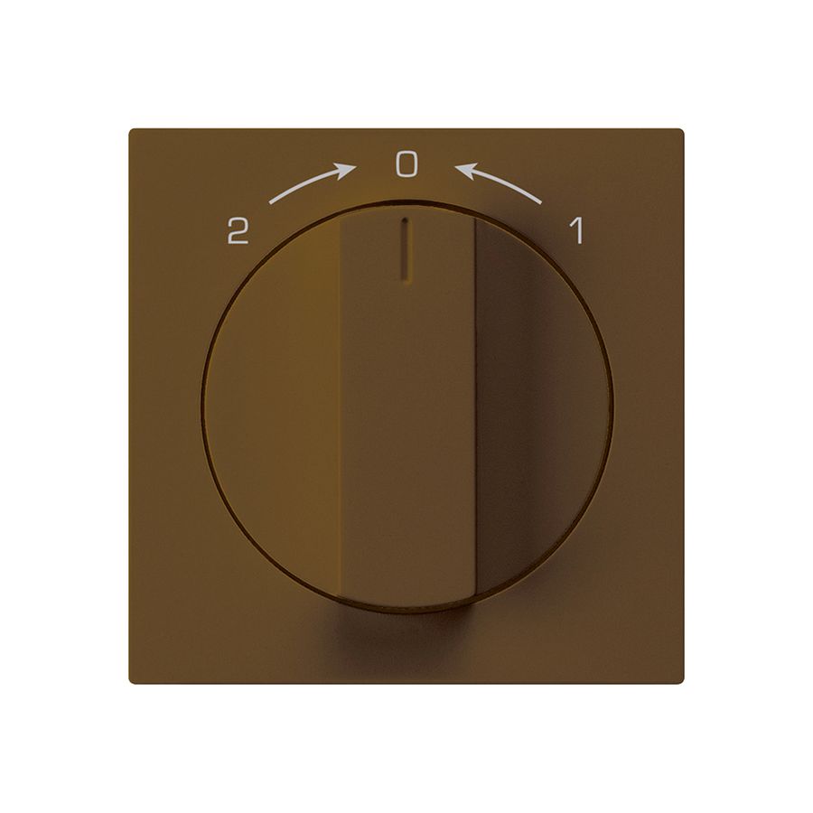 Schwenktaster 1->0<-2 braun kallysto mit Drehgriff