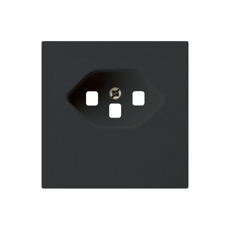 Plaque frontale kallysto T23 noir 60×60 pour prise bornes à vis