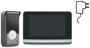 Kit citofono porta video Somfy V500 PRO io Connect, alimentatore a spina