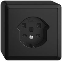 AP-Steckdose EDIZIOdue T25 16A schwarz, Schraubklemmen