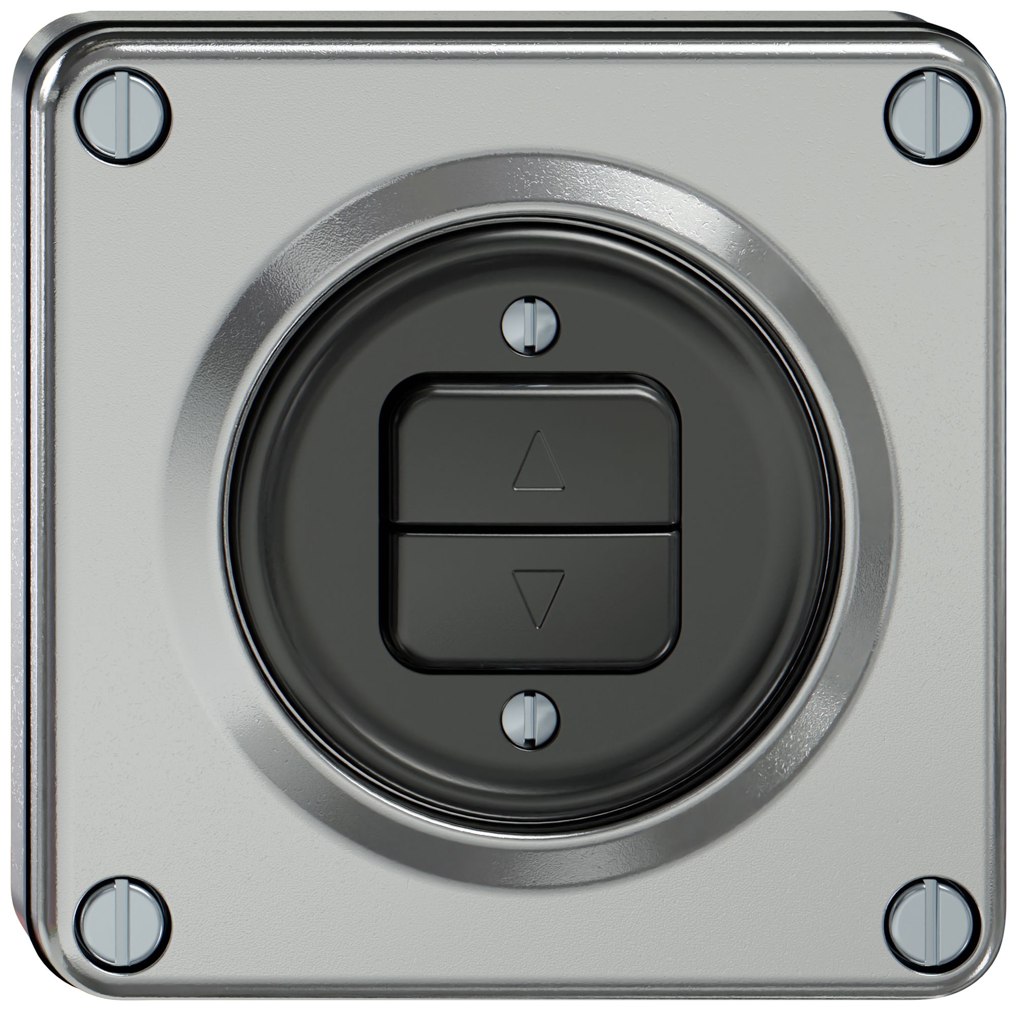 UP-Storenschalter ELEMENT 1P 2 Tasten aluminium