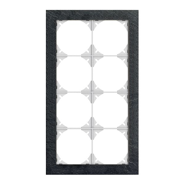 Abdeckrahmen EDIZIOdue prestige 4×2 schiefer