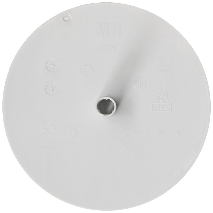 Deckenrosette MH Federbügel steckbar Ø98×3mm weiss