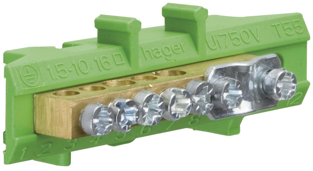 Schutzleiter-Klemmensteg Hager 1×25/2×16/3×10mm²