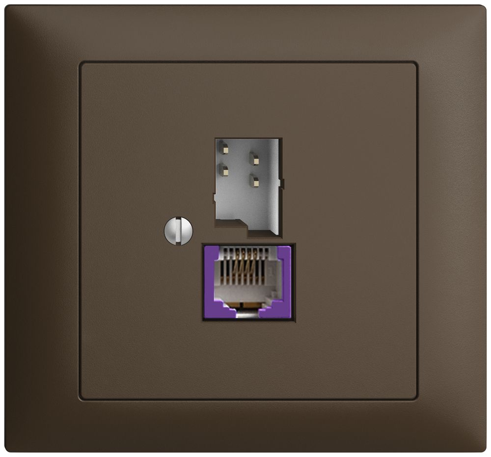 EB-Dose T+T 6P/1×R45 DSL-Breitband EDIZIOdue coffee