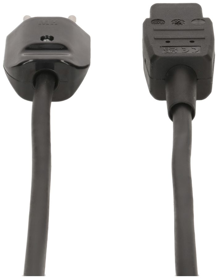 Apparatekabel MAX HAURI Td 3×1mm² 2m schwarz Stecker T12/C13