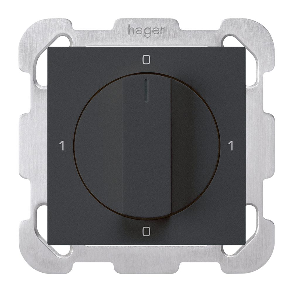 UP-Drehschalter kallysto 0/1L schwarz mit Drehgriff