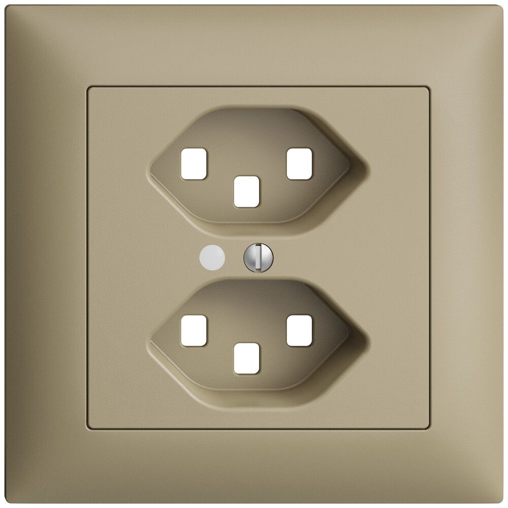 UP-Frontset EDIZIOdue sand 88×88mm 2×T23 mit Linse