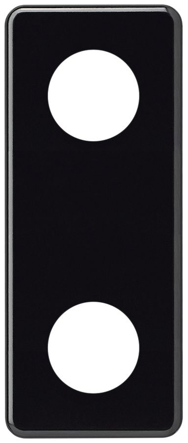 UP-Abdeckplatte basico 3×1 Ø43mm+Blind+Ø43mm schwarz