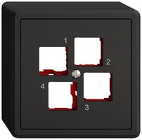 AP-Montageset EDIZIO.liv EASYNET S-One SNAPFIX® gerade 4×RJ45 sz