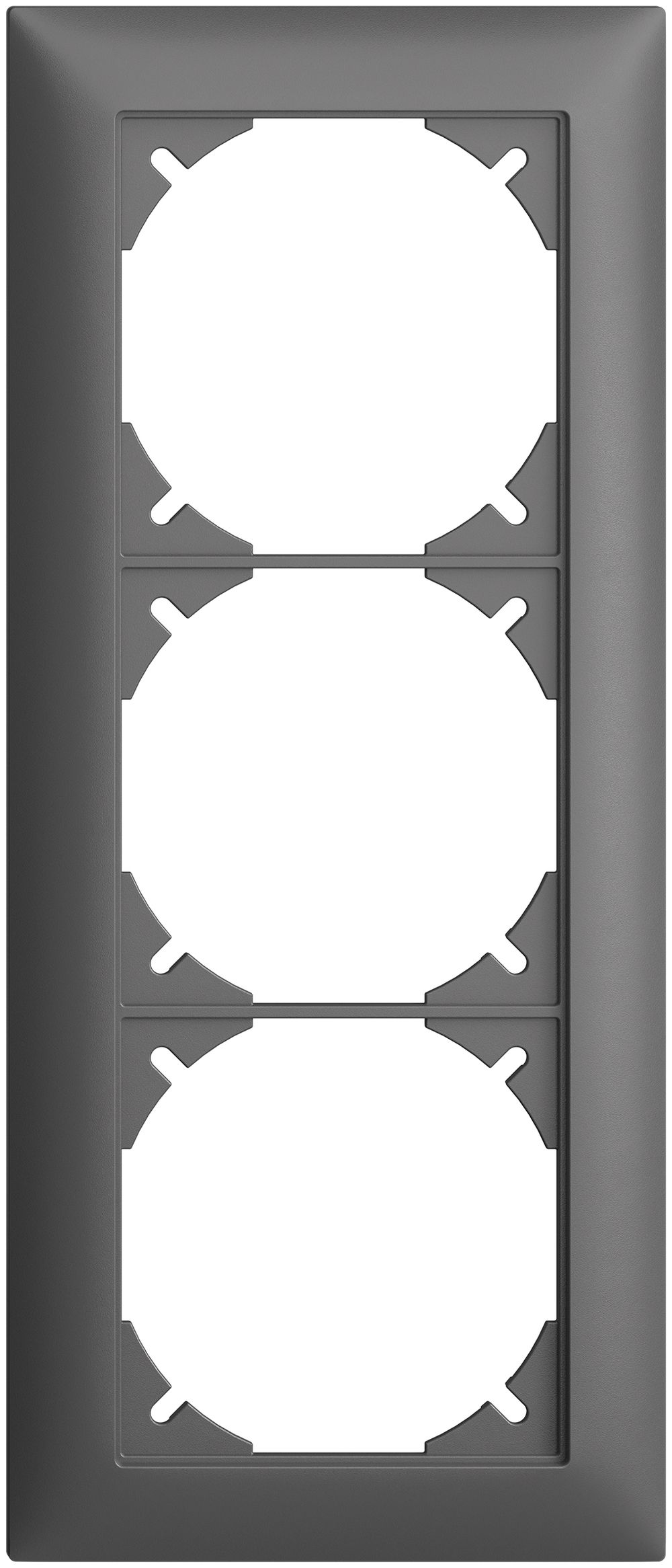 Abdeckrahmen EDIZIOdue 1×3 dunkelgrau