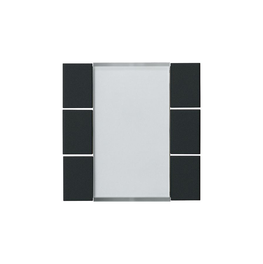 Kit frontal Hager kallysto 6×KNX noir