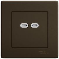 Presa di ricarica USB INC EDIZIO.liv SNAPFIX® 230VAC 18W 2×USB C ma