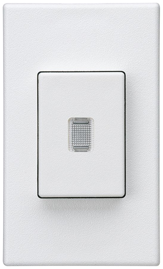 EB-Druckschalter Hager FLF 10A/250V 3/1L beleuchtet weiss