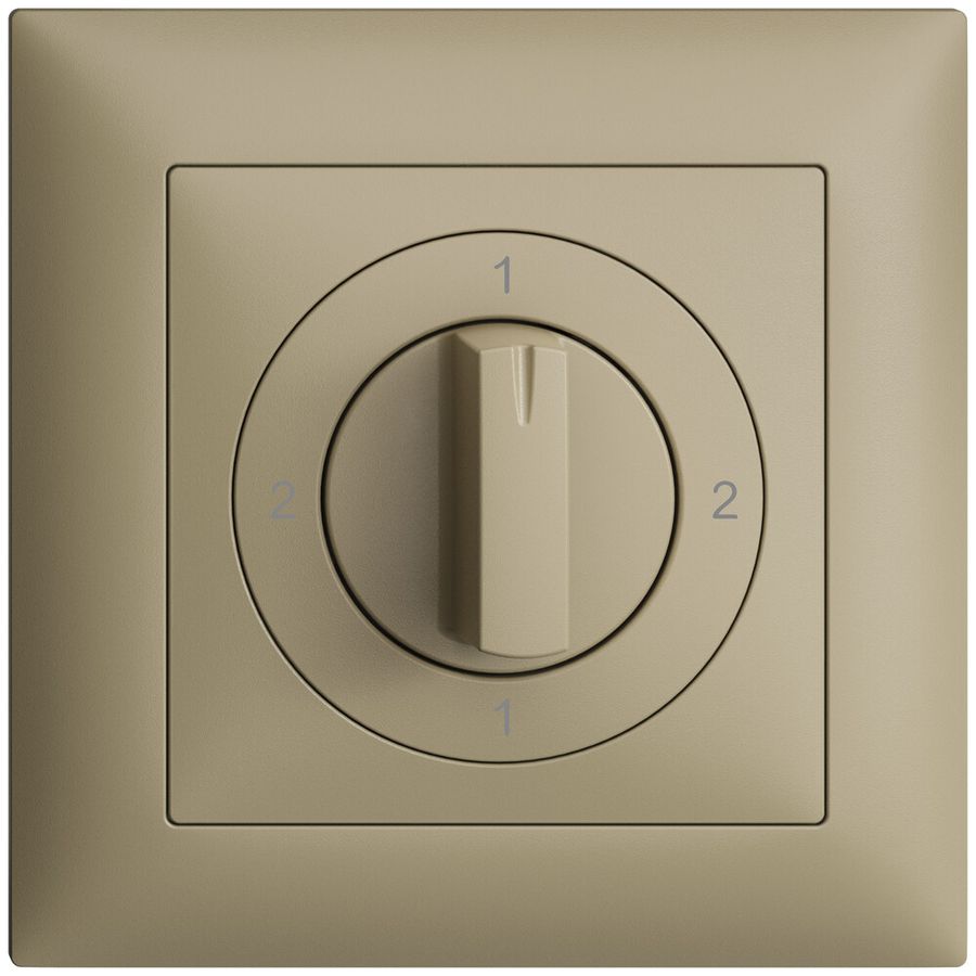 Frontset EDIZIOdue 2-1-2-1 sand 88×88mm für Drehschalter