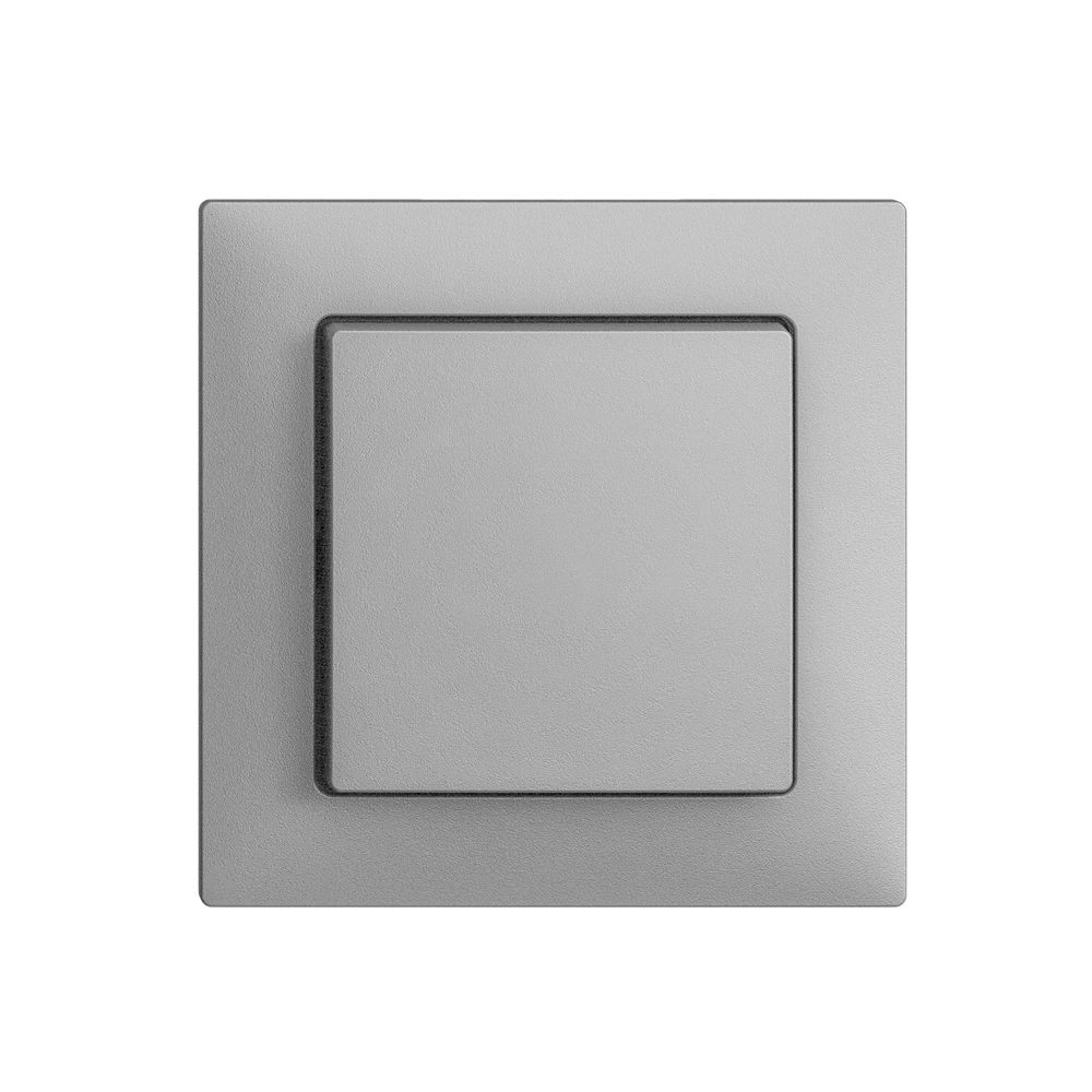 Frontset EDIZIOdue silver 60×60mm mit Seitenlinse
