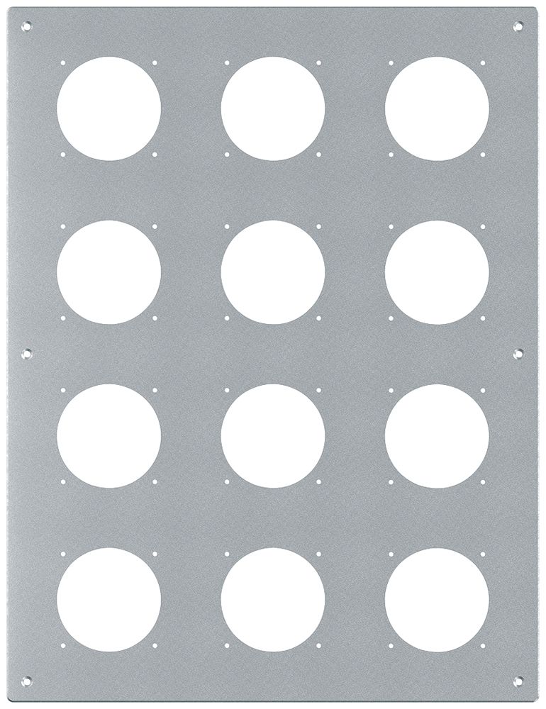 Placca d.montaggio INC robusto 4×3 alluminio, natura