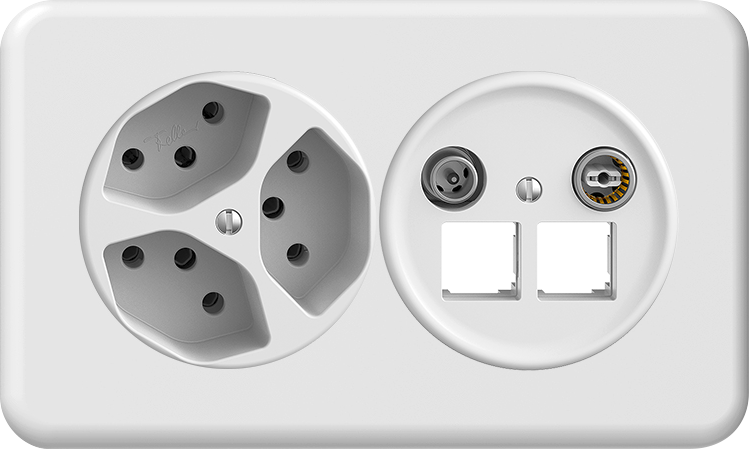 UP-Kombination SDUE 1x2, 3xT13 + 11dB 2xRJ45  ws