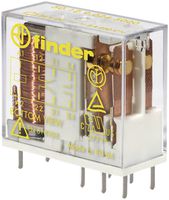 Relè commutazione Finder 50, 2C 8A/12VDC AgNi+Au 205Ω 5mm RT II